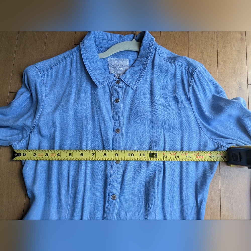 Guess Light Blue Long Sleeve Dress - Picture 6 of 7
